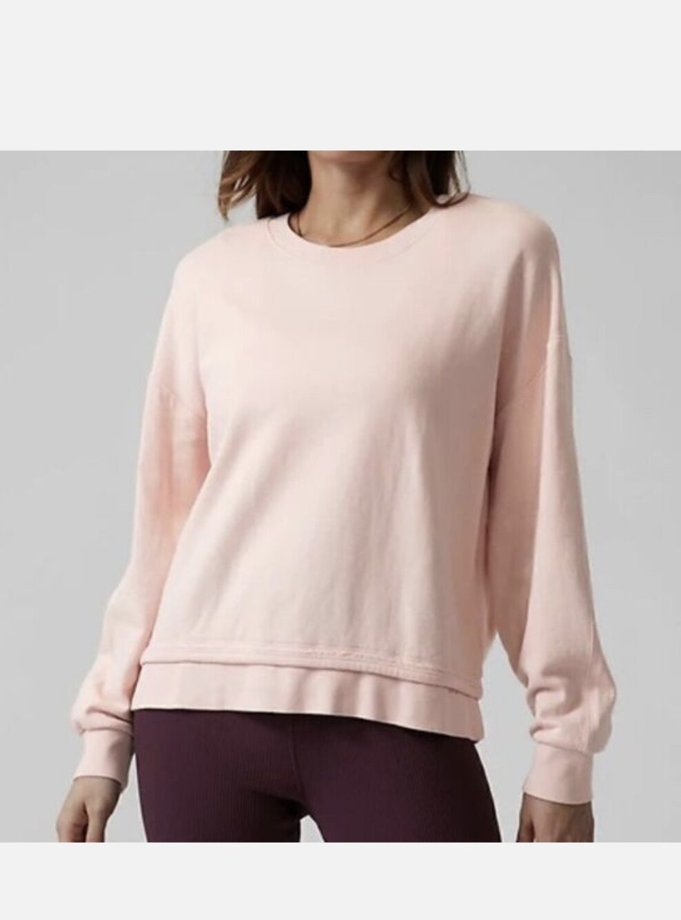 Athleta. Pale Pink Pullover Sweatshirt. Size Small.